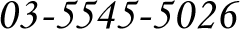 電話番号:03-5545-5026