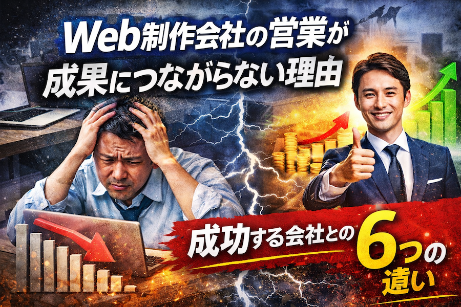 Web制作会社の営業が成果につながらない理由｜成功する会社との6つの違い