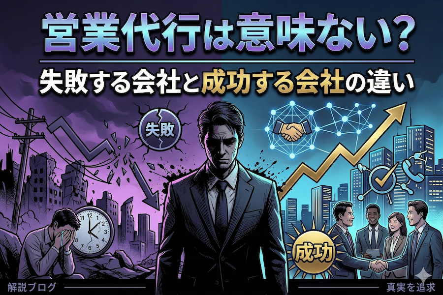 営業代行は意味ない？ 失敗する会社と成功する会社の違い