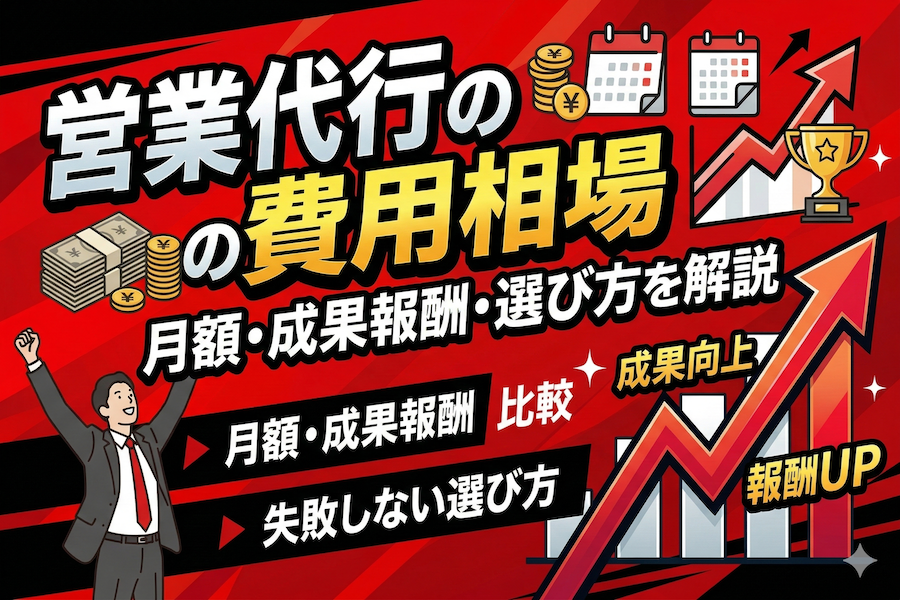 営業代行の費用相場｜月額・成果報酬・選び方を解説