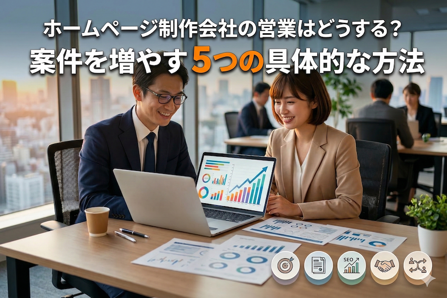 ホームページ制作会社の営業はどうする？案件を増やす5つの具体的な方法