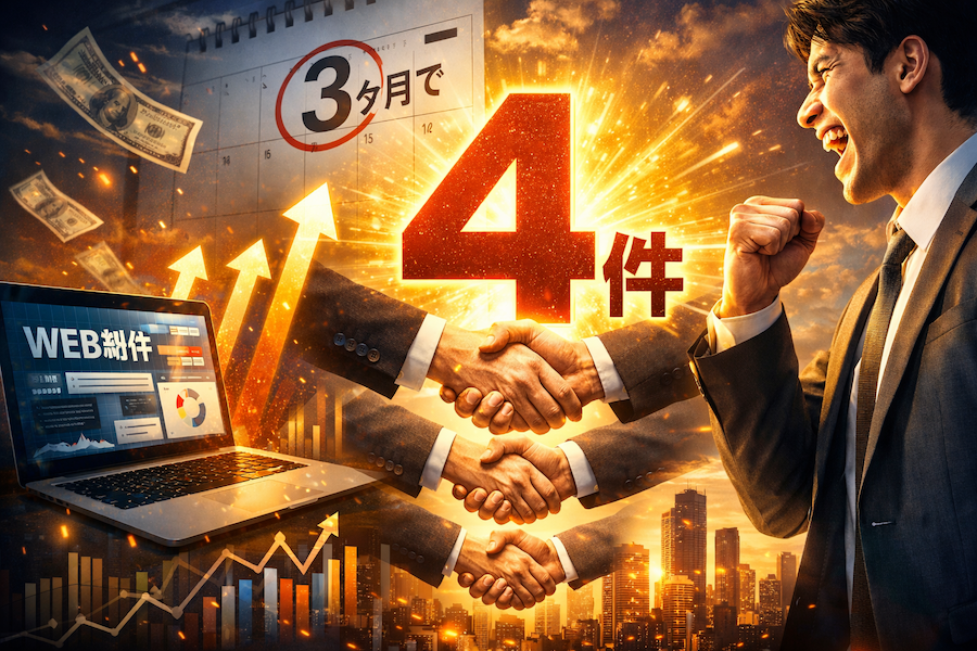 紹介頼みだったWeb制作会社が3ヶ月で新規商談を月4件獲得できた理由