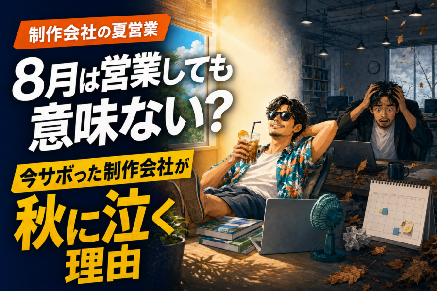 8月は営業しても意味ない？制作会社が夏に営業を止めると秋に案件が減る理由