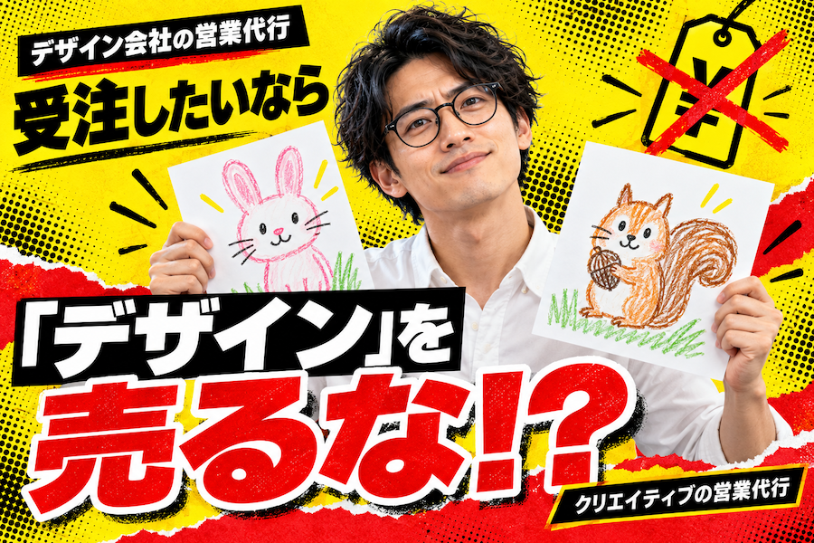 デザイン会社の営業代行！受注したいならデザインを売るな！？【クリエイティブの営業代行】