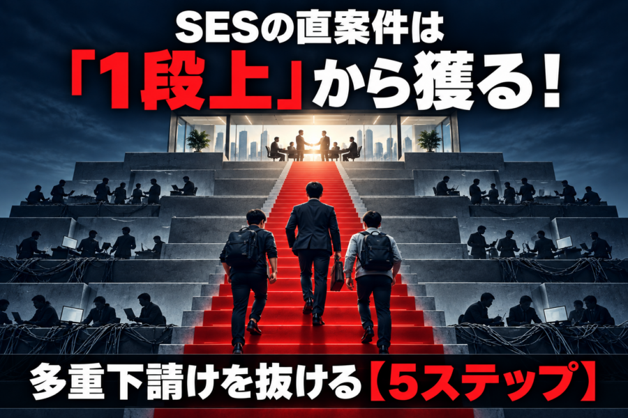SESの直案件は「1段上」から獲る！｜多重下請けを抜ける【5ステップ】