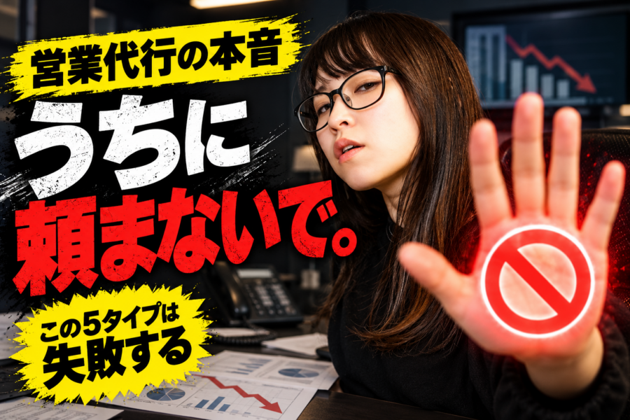 営業代行、うちに頼まないでください。失敗する会社の5つの共通点！