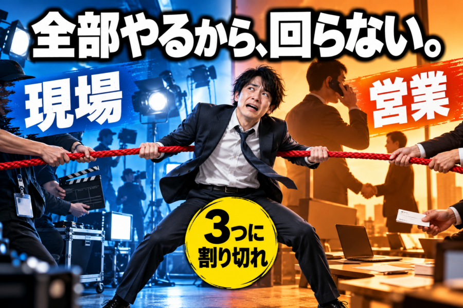 芸能事務所のマネージャーが営業まで手が回らない！現場と営業を両立する3つの割り切り
