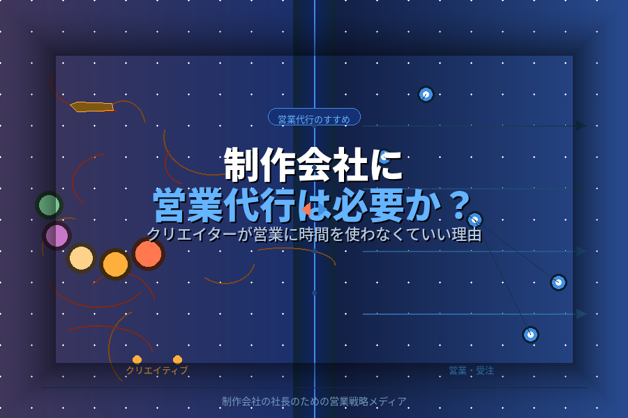 【営業代行のすすめ】クリエイターが営業に時間を使うべきでない理由と外注化のメリット